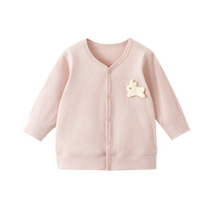 <span class=keywords><strong>Manteau</strong></span> pour bébé <span class=keywords><strong>printemps</strong></span>-automne en pur coton, avec soutien lombaire, confortable, doux, respirant, couleur unie, motif dessin animé, style cardigan - Product Image 1