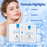 DR.HG Set Masker Wajah dan Esens Kolagen Rekombinan Dua Komponen, Masker Lembaran Beku Kering untuk Perawatan Kelembapan dan Rutinitas Relaksasi