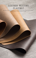 Tabletex Vente en gros, lot de 6 sets de napperons de table en cuir, style classique, résistants à la chaleur, antidérapants, lavables, isolants