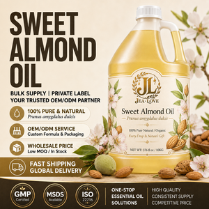 Huile d'amande douce pressée à froid, 100% pure et naturelle, huile végétale en vrac pour les soins de la peau, OEM ODM, marque privée, fournisseur d'usine - Product Image 1