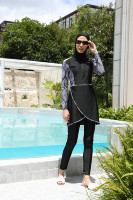 XXXXL Plus Size Maillot de bain modeste pour femme islamique arabe musulman 3pcs Burkini Hijab Maillot de bain Maillot de bain