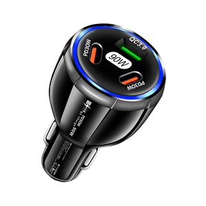 Trend QC3.0 Usb caricabatteria rapido per auto in metallo 90W 3.1A tipo C Pd 30W ricarica rapida telefono caricabatterie per auto adattatore per Iphone 16 15 14 Pro - Product Image 2