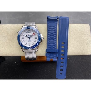 Reloj Mecánico Digital Impermeable de Súper Calidad con Cristal de Zafiro, Alarma, Cerámica Azul, Reloj de Buceo, 192g, 50 Bar - Product Image 5