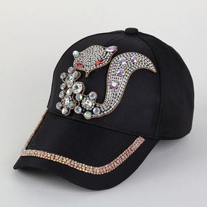 Casquette de baseball décontractée et polyvalente en denim tissé ethnique vintage automne-hiver, avec strass, épaisse et personnalisée, très tendance - Product Image 5