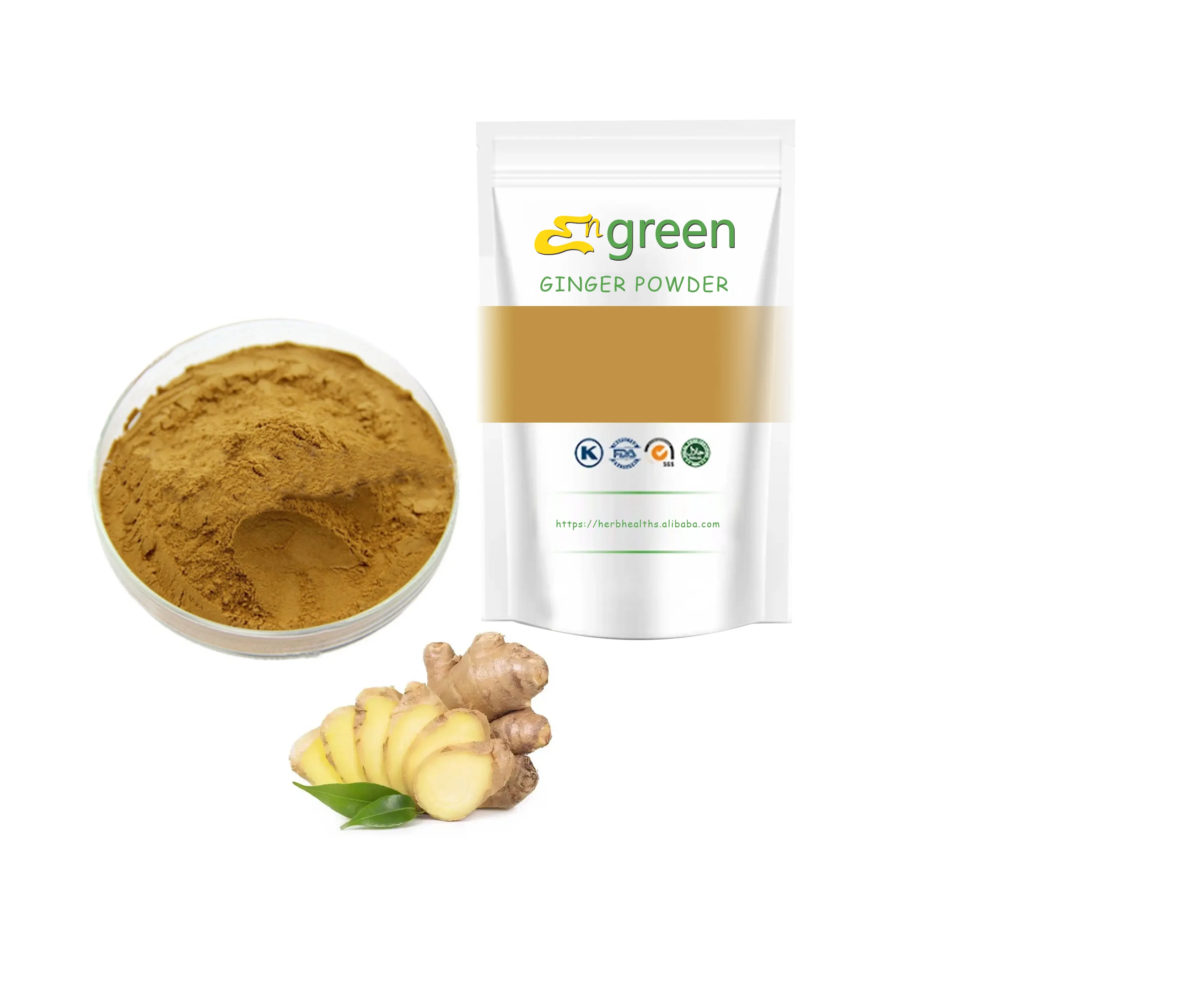 Functionele Dranken Gemberpoeder Goede Wateroplosbaarheid Gember Extract Gingerol 1% Poeder Gingerol