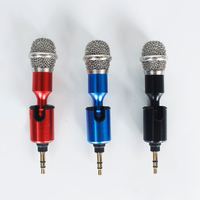 Microphone USB TRS/TRRS Mini Jack 3,5 mm à coque métallique, à condensateur, pliable pour téléphone portable, carte son et ordinateur portable