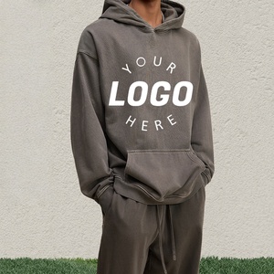 <span class=keywords><strong>2026</strong></span> Schwerer Retro-Wachsdruck-Hoodie mit Wasserwaschung, individuellem Logo-Muster, lockerer Passform, Vintage-Streetwear, bequemer Blanko-Sweatshirt - Product Image 3
