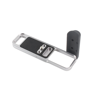 Plaque de base en silicone et bois massif pour poignée en L d'appareil photo, compatible Fuji X-E5, avec fente pour carte et batterie sans obstruction, accessoire de montage sur trépied - Product Image 1