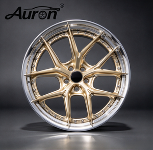 ล้อแม็กซ์อะลูมิเนียมอัลลอย Auron ขนาด 5.5x17 สีทอง ลายหลายก้าน แบบสองชิ้น สำหรับรถยนต์นั่งส่วนบุคคล ปรับปรุงและอัปเกรด - Product Image 3