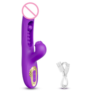 Vibromasseur Sexuel Pénétrant à 10 Modes de Poussée, Dildo Vibrant pour Stimulation du Point G, du Clitoris et des Mamelons, Jouet Sexuel pour Femmes - Product Image 1