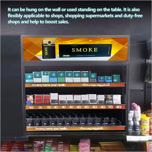Exhibidor de Cigarrillos Metálico con <span class=keywords><strong>Caja</strong></span> de <span class=keywords><strong>Luz</strong></span> LED para Mostrador de Supermercado, para Colgar en la Pared - Product Image 4
