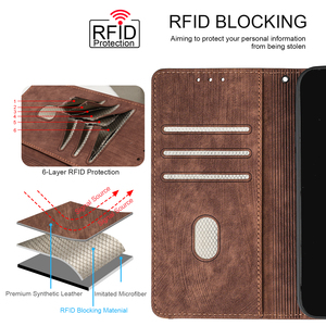Funda Cartera para iPhone 17, Funda de Cuero con Protección RFID para iPhone <span class=keywords><strong>13</strong></span>, <span class=keywords><strong>Samsung</strong></span> S26, S25, S24, A17, A16, Funda Tipo Libro - Product Image 2