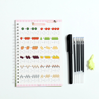 Encre réutilisable, 5 recharges, porte-stylo, cahier d'écriture, cahier de pratique des mathématiques avec stylo, ensemble de stylos Sank Magic Book