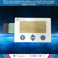 Teclado de Membrana Impermeable IP67 con Botón Pulsador y Impresión Conductiva de Plata Autoadhesiva