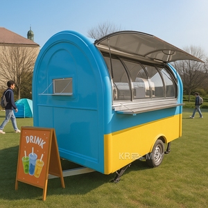 Remorque de restauration rapide avec chariot à glaces et café pour snacks, hot-dogs, frites, fabriquée en fibre de verre durable - Product Image 6