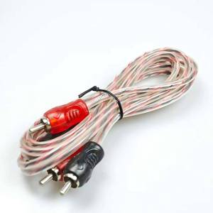 to RCA <b>car</b> <b>amplifier</b> cable, transparent braided low-loss noise-reduction audio cable 1m - Product Image 3