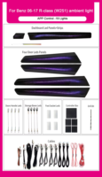 Kit d'éclairage d'ambiance LED multicolore style galaxie pour Mercedes-Benz Classe R W251 (modèles 2006-2017) – Panneau décoratif intérieur