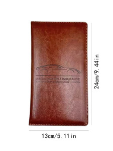 Portafoglio Casual alla Moda Personalizzato, Porta Carte di Assicurazione e Libretto di Circolazione in Pelle PU per Uomo e Donna - Product Image 2