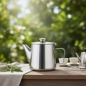 Teiera Classica in Acciaio Inossidabile da 1,5L con Coperchio e Manico per Preparare il Tè - Product Image 3