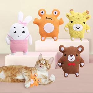 Jouets en peluche pour chats en gros, animaux de dessin animé mignons, jouets interactifs en peluche pour animaux de compagnie, jouets en peluche pour chats avec herbe à chat - Product Image 1