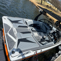 Tapis de pont en mousse EVA pour plateforme de bain et cockpit de bateau Tige Z3 2012-2015, style SeaDek, auto-adhésif, imitation teck Gatorstep