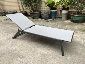 Sillón <span class=keywords><strong>de</strong></span> <span class=keywords><strong>piscina</strong></span> <span class=keywords><strong>de</strong></span> malla <span class=keywords><strong>de</strong></span> aluminio moderno, tumbona, playa al aire libre, <span class=keywords><strong>alquiler</strong></span> <span class=keywords><strong>de</strong></span> sillas, jardín, hotel, precio <span class=keywords><strong>de</strong></span> fabricante - Product Image 2