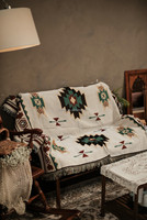 Jeté pour canapé et lit, en coton tissé, style sud-ouest, jetés Navajo, tapisserie, couverture pour salon, chaise, canapé, décoratif