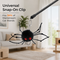 Tête de remplacement réaliste en fausse fourrure de vison Levipets pour baguette à chat, 10 cm, recharge interactive douce pour vente en gros et approvisionnement en vrac
