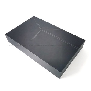 Caja de Regalo de Papel con Textura Especial <span class=keywords><strong>y</strong></span> Estampado en Oro Rosa, Caja Negra Mate con Acabado Brillante UV <span class=keywords><strong>para</strong></span> Joyería <span class=keywords><strong>y</strong></span> Prendas de Moda de Alta Gama - Product Image 3