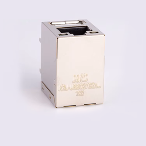 Enchufe <span class=keywords><strong>RJ45</strong></span> de 2x1 puerto con Y/G LED Cat 6a <span class=keywords><strong>Conector</strong></span> USB <span class=keywords><strong>tipo</strong></span> <span class=keywords><strong>B</strong></span> Blindado Dual Deck Combo <span class=keywords><strong>RJ45</strong></span> USB 2,0 Jack Conectores Ethernet - Product Image 4