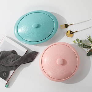 Ustensiles de cuisson pour soupe en céramique, résistant aux températures élevées, <span class=keywords><strong>Casserole</strong></span> en terre avec couvercle, ensemble de casseroles chauffantes pour aliments - Product Image 2