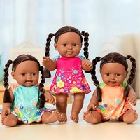 Vente en gros d'usine, poupées en silicone intégral de 12 pouces, poupée noire afro-américaine très vendue pour les jouets des filles, bébés
