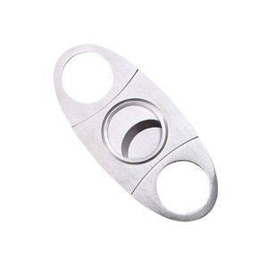Cortador de Cigarros de Acero Inoxidable, Doble Cuchilla, Forma Redonda, Portátil, para Accesorios de Cigarros - Product Image 2