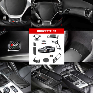 Accesorios de Decoración Interior para Auto, Juego Completo de Fibra de Carbono Seca OEM para C7 2014-2019 - Product Image 1