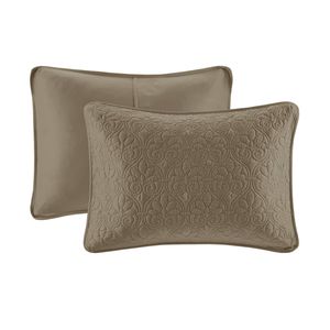 Juego de Edredón Reversible DB, Estampado Floral Mocha, Bordado, Microfibra, Cubrecama Completo/Queen para Decoración del Hogar y Hoteles - Product Image 6