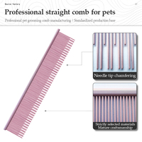 Peigne de toilettage pour animaux de compagnie en cuivre à dents fines, luxueux, écologique, professionnel pour chiens et chats, utilisation en salon