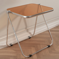 Tables basses pliable nordique Accent fin canapé chêne moderne salon meubles luxe acrylique pliant lit côté Tables basses
