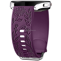 Bracelet en silicone 20mm 22mm blanc sport pour Samsung Galaxy Watch 6/5/4/44 Classic, gravé floral, en PC respirant