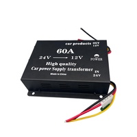 Nouveau transformateur d'alimentation de voiture 60A DC 24V à DC 12V convertisseur abaisseur haut à bas avec ventilateur