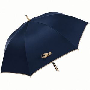 Luxury Folding Golf Umbrella <b>Large</b> Windproof Fiberglass <b>Frame</b> Semi Automatic Open Custom Logo <b>Printed</b> Promotional Business Gifts - Product Image 2