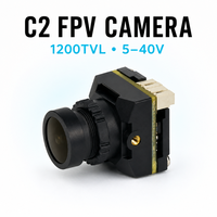 Caméra FPV analogique HD Axisflying C2 1200TVI, capteur CMOS 1/4, 5-40V PAL NTSC, grand angle 16:9, certifiée CE/FCC pour drone de course