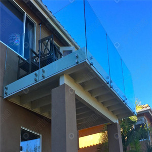 Prima balcone vetro 12 16mm interno senza telaio perno esterno parete ponte metallo cavo ringhiera sistemi di vendita vetro Base guida - Product Image 2