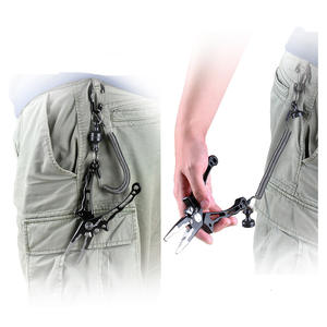 Strong Magnetic Safety <b>Rope</b> Fishing Plier Portable Quick Release Buckle Outdoor Use <b>Black</b> Red Blue Gold EVA Material - Product Image 1