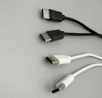 Câble répartiteur USB-C double 2-en-1, charge rapide 3A, gaine en PVC, pour 2 téléphones et banques d'alimentation, type moulé