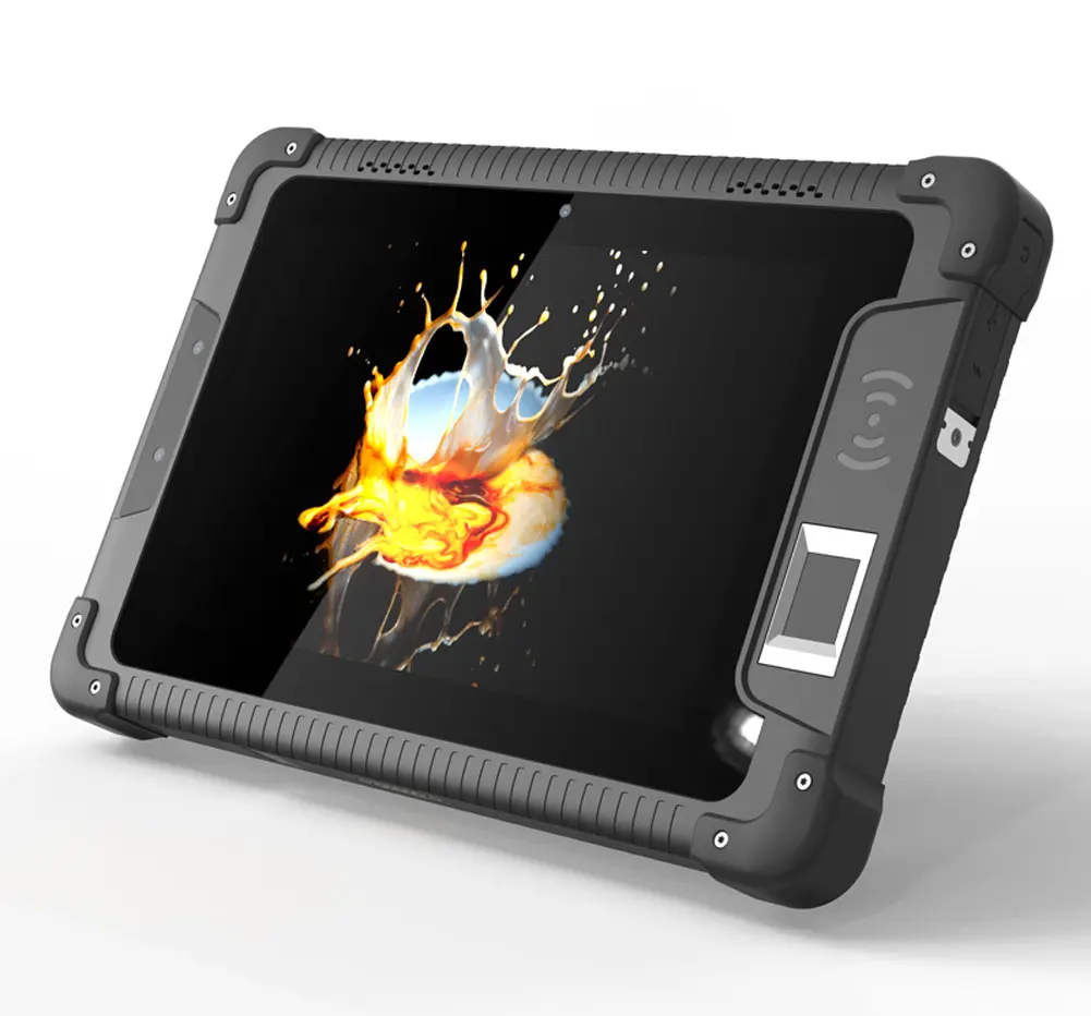 Günstige 8 Zoll Android wasserdicht Ip67 robuste Tablet PC industrielle Verwendung 4g Wifi GPS Barcode Scanner Nfc Reader Finger abdruck