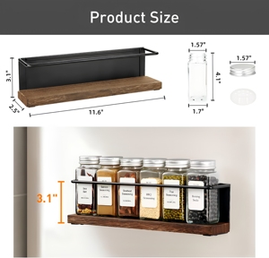Support <span class=keywords><strong>de</strong></span> Rangement Magnétique Multifonctionnel Moderne pour Réfrigérateur – Étagère Latérale pour Épices, Ustensiles <span class=keywords><strong>de</strong></span> Cuisine et <span class=keywords><strong>Vaisselle</strong></span> en Métal - Product Image 6