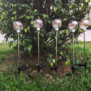 Solar Garden Lights <b>Led</b> <b>Ball</b> Stake Light Water Resistant Solar Powered Outdoor Lawn Decor - Product Image 1