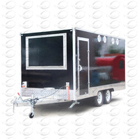 Chariot de hot-dog multifonctionnel d'extérieur entièrement équipé sur mesure