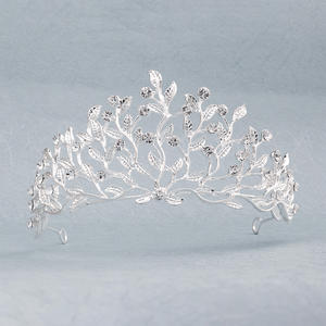 Couronne d'orchidées diamantées pour mariée, luxueuse, blanche, accessoires de mariage, spectacle beauté, cérémonie pour adultes, nouvelle collection, - Product Image 1