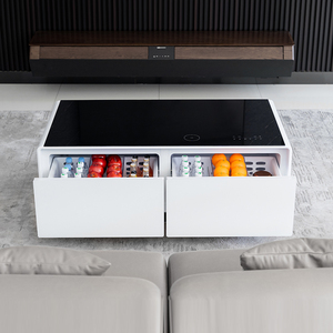 โต๊ะกาแฟอัจฉริยะอเนกประสงค์พร้อมตู้เย็นในตัว ลำโพงในตัว และที่ชาร์จ USB ไร้สาย - Product Image 5